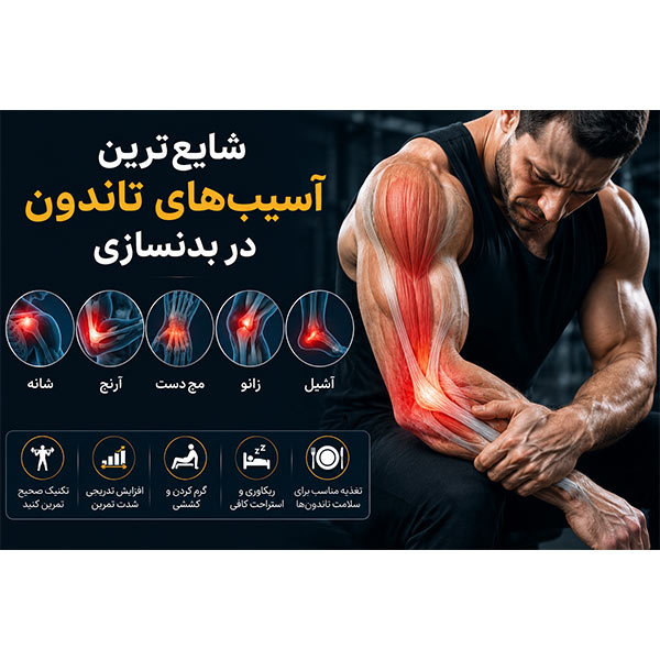 شایعترین آسیبهای تاندون در بدنسازی؛ آسیب تاندون شانه، آرنج، مچ دست، زانو و آشیل